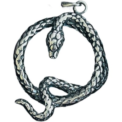 Pandantiv din argint 925 jolie silver, model sarpe incolacit, 40 x 26 mm, 4.7 g foto