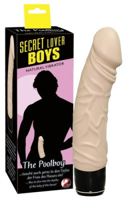 Vibrator Realistic Secret Lover Boys The Poolboy, Bej, 21 cm foto