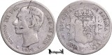 1876 D-EM, 1 Peseta - Alfonso al XII-lea - Regatul Spaniei | KM 672