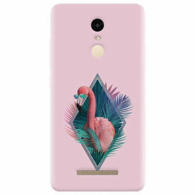 Husa silicon pentru Xiaomi Remdi Note 3, Flamingo With Sunglass foto