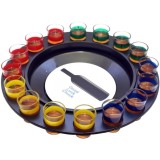 Joc de societate &quot;adevar sau provocare&quot; flippy, ruleta cu 16 pahare de shot din sticla, pentru petreceri, distractie, cadouri, multicolor
