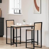 vidaXL masă natural 100 x 50 x 77 cm Lemn ingineresc și oțel 873784