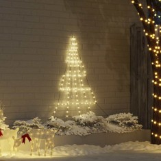 vidaXL Brad de Crăciun LED cu 112 LED Alb cald 182 cm Metal 42018737