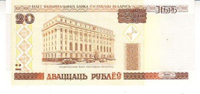 B11 - Bancnota foarte veche - Belarus - 20 ruble - 2000 foto