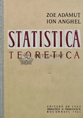 Statistica teoretica - 1962 - Zoe Adamut (AR271) foto
