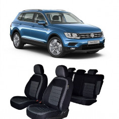 Huse scaune dedicate VW TIGUAN ALLSPACE 2017-2020 (Bancheta fractionata si huse cotiere)