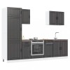 VidaXL Set dulap de bucătărie 7 piese &bdquo;Lucca&rdquo; lemn negru prelucrat