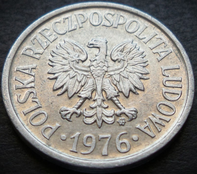Moneda 20 GROSZY - POLONIA, anul 1976 * cod 3610 foto