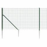 Gard plasa de sarma cu tarusi de fixare, verde, 0,8x25 m GartenMobel Dekor, vidaXL