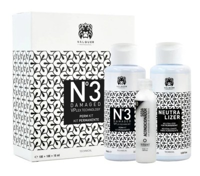 Kit solutie permanenta nr. 3 pentru păr degradat 100+100+10 ml Valquer foto