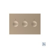 Cumpara ieftin Intrerupator triplu wireless cu touch Livolo, standard italian, auriu