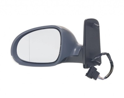 Oglinda exterioara Vw Sharan (7m), 04.2004-04.2010, partea Stanga, culoare sticla crom, asferica, cu carcasa grunduita, cu incalzire, ajustare electr foto
