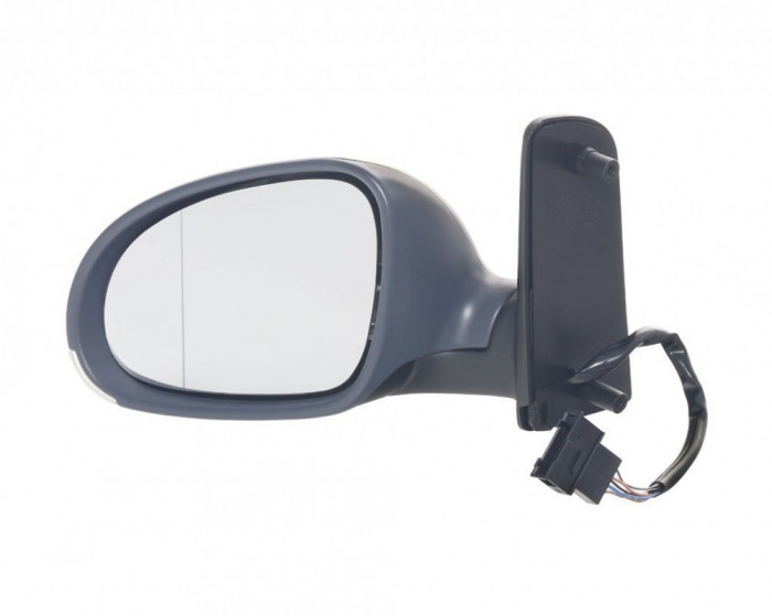 Oglinda exterioara Vw Sharan (7m), 04.2004-04.2010, partea Stanga, culoare sticla crom, asferica, cu carcasa grunduita, cu incalzire, ajustare electr