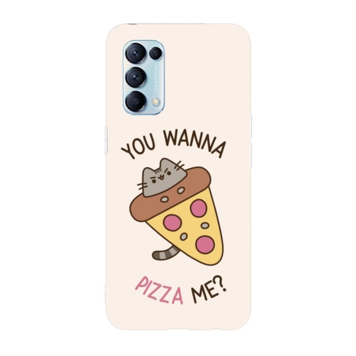 Husa compatibila cu Oppo A72, Viceversa, model You wanna pizza me, Silicon, TPU