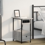 vidaXL Dulap de noapte sonoma gri 60 x 30 x 61 cm Lemn compozit