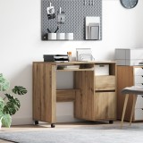 vidaXL Birou de calculator din stejar Stejar artisanal Lemn stratificat