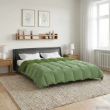 vidaXL Duvet de iarnă Patos Verde 220 x 240 cm Microfibră 42026130