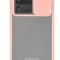 Huse siliconcu protectie camera slide Samsung Galaxy S20 Ultra , Roz