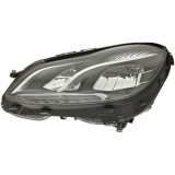 Far Mercedes Clasa E (W212) 02.2013-2016, partea Dreapta, electric, cu lumini de zi, tip bec H7+LED, fara unitate control led, cu motoras, Hella