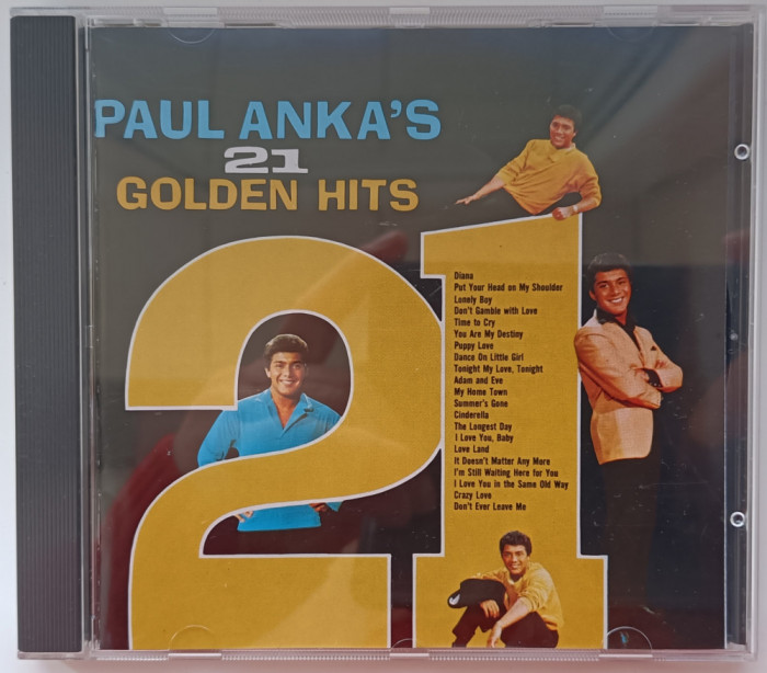 CD cu muzică Paul Anka - 21 Golden Hits