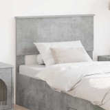 vidaXL Tăblie cap cu headboard Gri din beton 90 cm Lemn compozit 888466