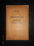 N. APOSTOLESCU - EMOTIVITATE SI ATENTIE (1938)