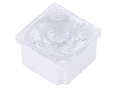 Lentilă LED pătrată transparentă 45&amp;deg; 12,55mm foto