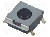 Microintrerupator, 6x6mm, OFF-(ON), SPST-NO, OMRON OCB - B3FS-1000