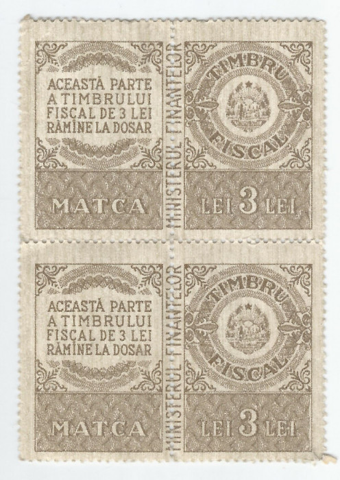 Romania, lot 59 cu 2 dipticuri fiscale generale, 1966