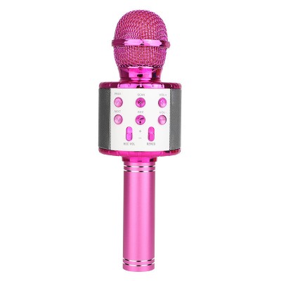 Microfon Wireless Karaoke MRG MWS858, Bluetooth, Reincarcabil, Boxa, Roz C1035 foto