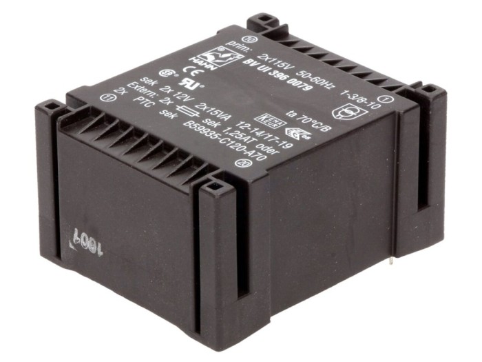 Transformator PCB &icirc;ncapsulat 30VA 12V