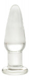 Dop Anal Glass Plug No. 3, Sticla Premium, Transparent, 11.5 cm, Guilty Toys, Sexxify