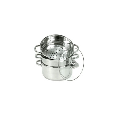 Set de 4 piese, oala pentru fiert cu abur, inox, 24 cm 5 litri Kinghoff foto