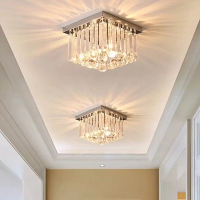 Lustra Cristal MARTINEZ Linear Luxe, Diametru 35cm, 4x E14, Crom Lucios foto