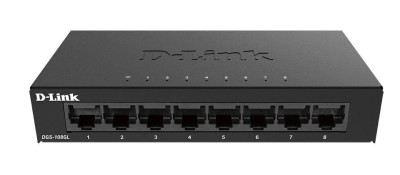 D-Link Switch DGS-108GL, 8 porturi Gigabit, Capacity 16Gbps, desktop, faramanagement, foto