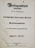 BEILAGENBLATT FUR DEN DIENSTBEREICH DER K.K. UNGARISCHEN FINANZ - LANDES - DIRECTION , ( FOAIE ANEXA ( SUPLIMENT) IN DOMENIUL SERVICIILOR , BAND II ,