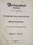 BEILAGENBLATT FUR DEN DIENSTBEREICH DER K.K. UNGARISCHEN FINANZ - LANDES - DIRECTION , ( FOAIE ANEXA ( SUPLIMENT) IN DOMENIUL SERVICIILOR , BAND II ,