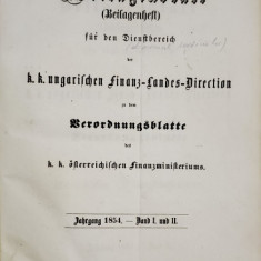 BEILAGENBLATT FUR DEN DIENSTBEREICH DER K.K. UNGARISCHEN FINANZ - LANDES - DIRECTION , ( FOAIE ANEXA ( SUPLIMENT) IN DOMENIUL SERVICIILOR , BAND II ,