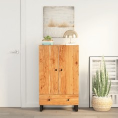 vidaXL Dulap cu sertar, 60x33x100 cm, lemn masiv de acacia ?i fier foto