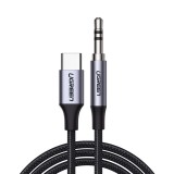 UGREEN cablu audio Type-C la AUX 3.5mm, 1m, negru (model AV143 30633)