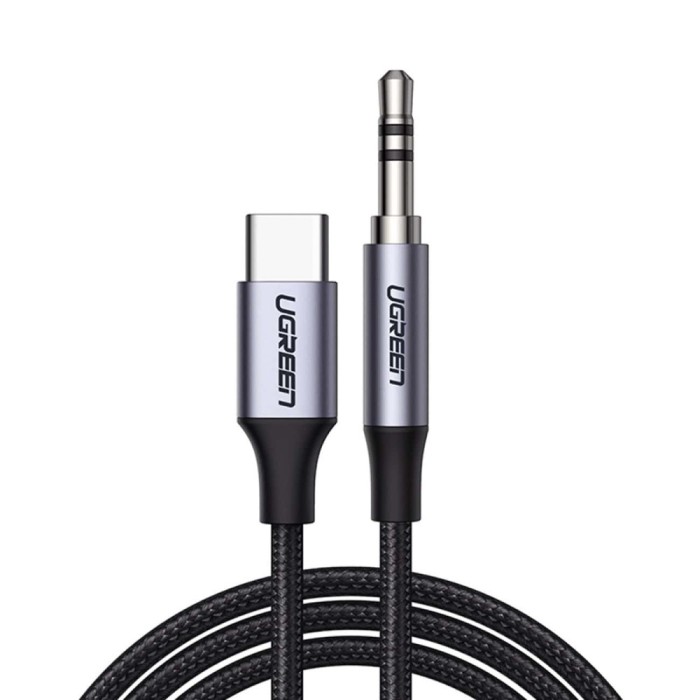 UGREEN cablu audio Type-C la AUX 3.5mm, 1m, negru (model AV143 30633)