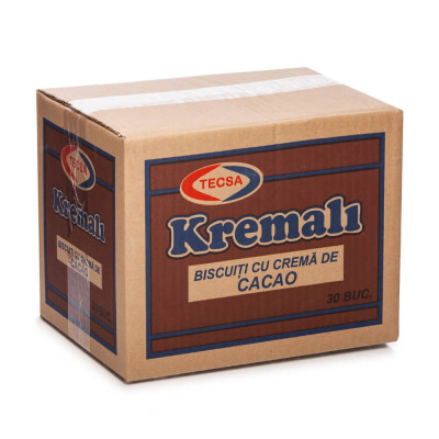 Set 30 Pachete de Biscuiti cu Crema de Cacao Tecsa Kremali, 80 g foto