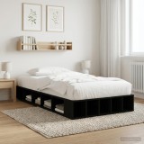 Cumpara ieftin Cadru de pat cu depozitare cu raft Stejar Negru 80 x 200 cm