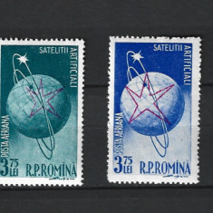 ROMANIA 1958-SATELITII ARTIFICIALI AI PAMANTULUI, SUPRATIPAR, MNH - LP 459