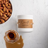 Lumanare parfumata handmade din ceara naturala de soia 100%, aroma Migdala amara, Recipient ceramic alb, 150 g