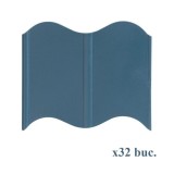 Bordura gazon din plastic, verde albastriu, set 32 buc, 5.1 m x 120 mm, Strend Pro GartenVIP DiyLine