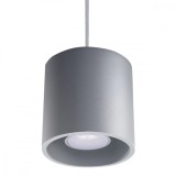 Lampă Suspendată Orbis Gri Aluminiu 1 Bec Cilindric Modern De Interior