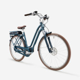 Bicicletă de oraș electrică Elops 920E Connect cadru jos Verde