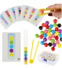 Puzzle educativ cu bile colorate Montessori