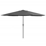VidaXL Umbrelă de soare de exterior, st&acirc;lp metalic, antracit, 390 cm